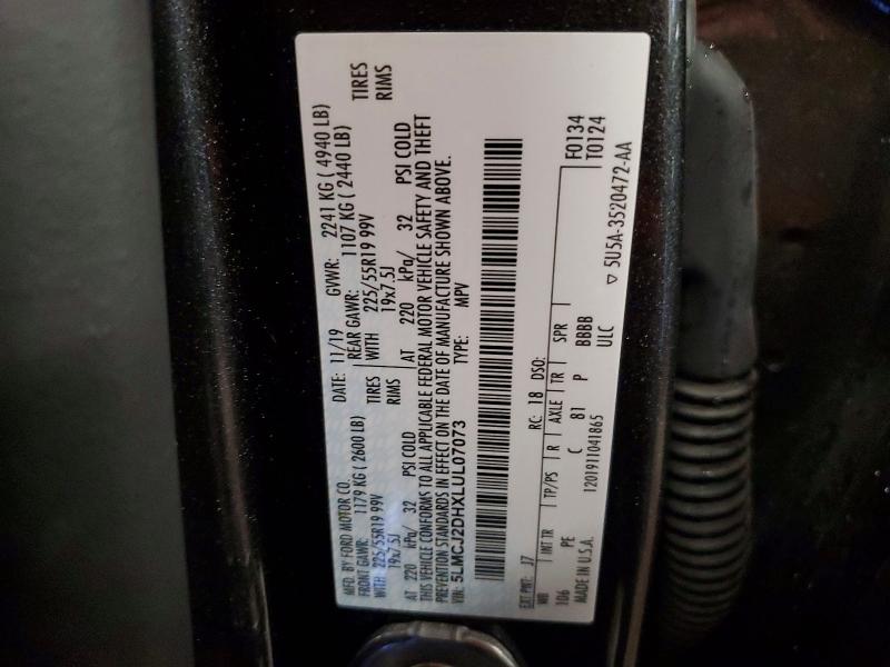 2020 Lincoln Corsair მანქანა იყიდება აუქციონზე, vin: 5LMCJ2DHXLUL07073, აუქციონის ნომერი: 53021626
