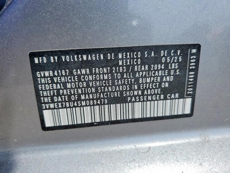 Aukcja sprzedaży 2025 Volkswagen Jetta, vin: 3VWEX7BU4SM089479, numer aukcji: 53822126