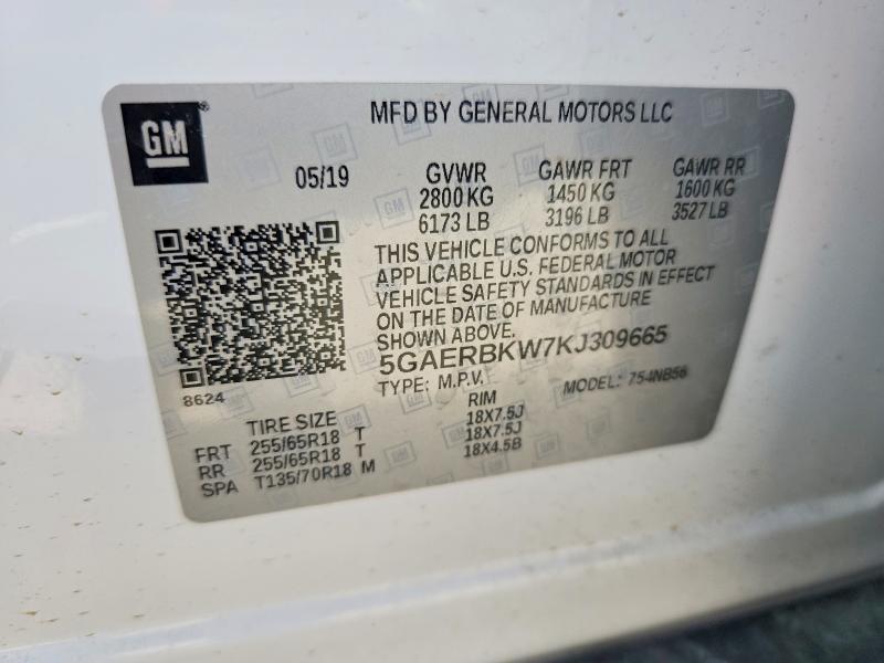 Продаж на аукціоні авто 2019 Buick Enclave, vin: 5GAERBKW7KJ309665, номер лоту: 52153016