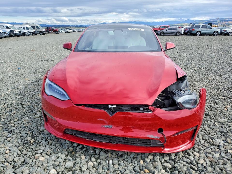 55098376 :رقم المزاد ، 5YJSA1E50MF454384 vin ، 2021 Tesla Model S مزاد بيع