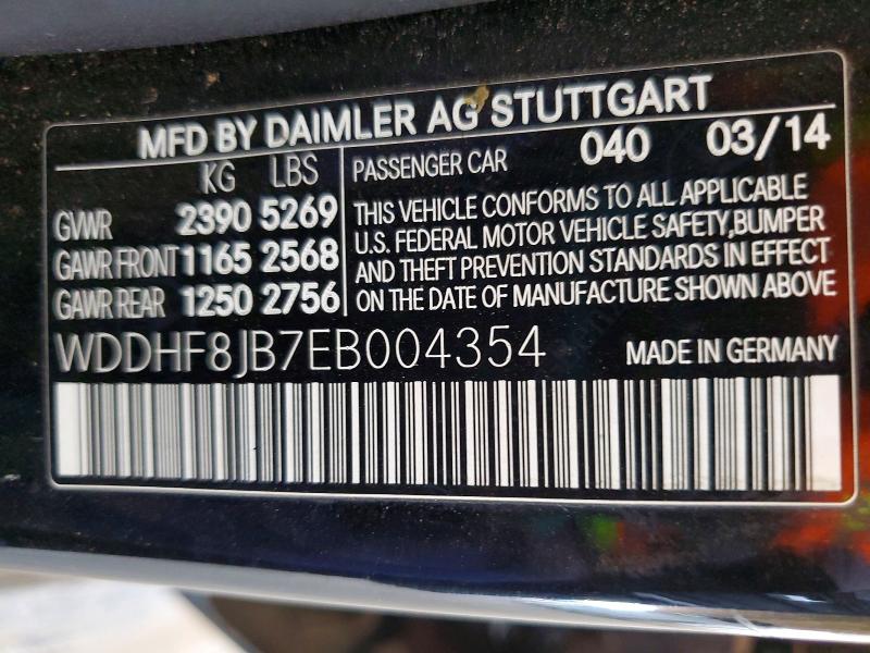 Aukcja sprzedaży 2014 Mercedes-benz E, vin: WDDHF8JB7EB004354, numer aukcji: 53928846