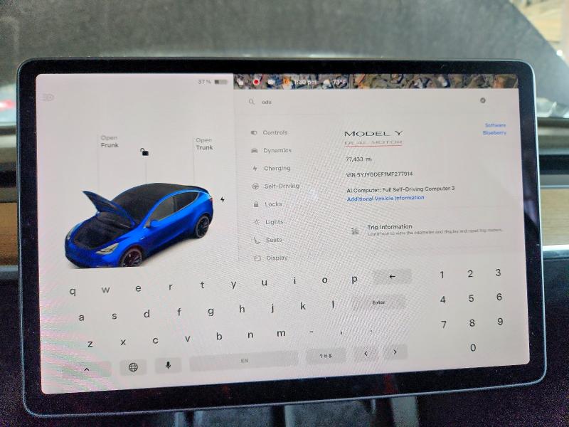 Продажа на аукционе авто 2021 Tesla Model Y, vin: 5YJYGDEF1MF277914, номер лота: 55028226