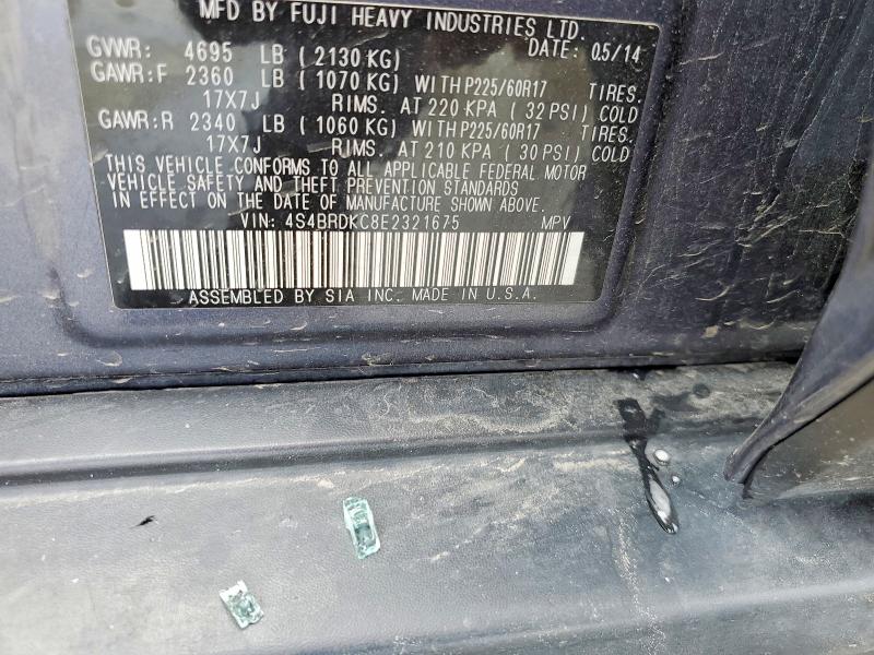 Auction sale of the 2014 Subaru Outback, vin: 4S4BRDKC8E2321675, lot number: 52331746