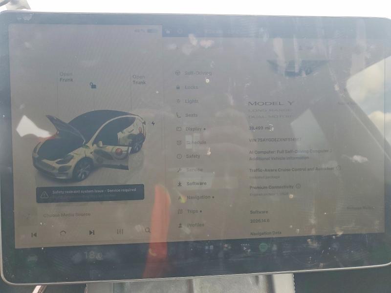 Продаж на аукціоні авто 2022 Tesla Model Y, vin: 7SAYGDEEXNF514167, номер лоту: 55188476