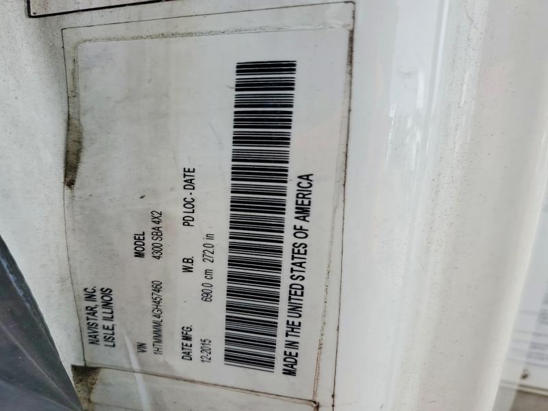 52405466 :رقم المزاد ، 1HTMMMML4GH457460 vin ، 2016 International 4300 مزاد بيع
