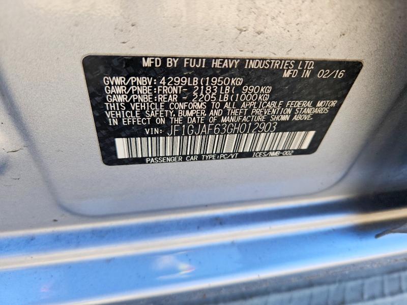 Продажа на аукционе авто 2016 Subaru Impreza, vin: JF1GJAF63GH012903, номер лота: 52044096