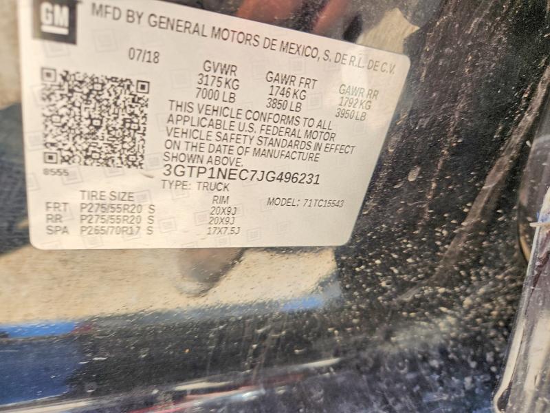 Продажа на аукционе авто 2018 Gmc Sierra, vin: 3GTP1NEC7JG496231, номер лота: 53173216