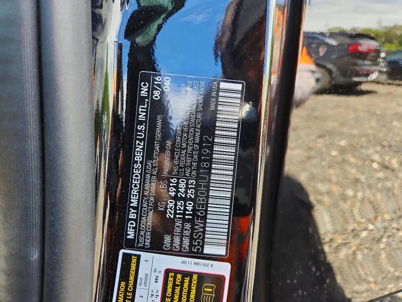 Продажа на аукционе авто 2017 Mercedes-benz C, vin: 55SWF6EB0HU181912, номер лота: 53717356