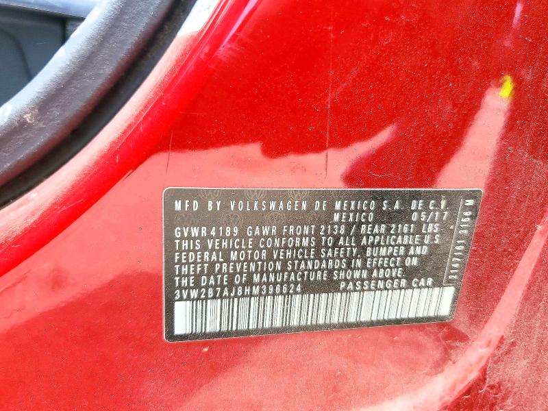 Продаж на аукціоні авто 2017 Volkswagen Jetta, vin: 3VW2B7AJ8HM396624, номер лоту: 52520696