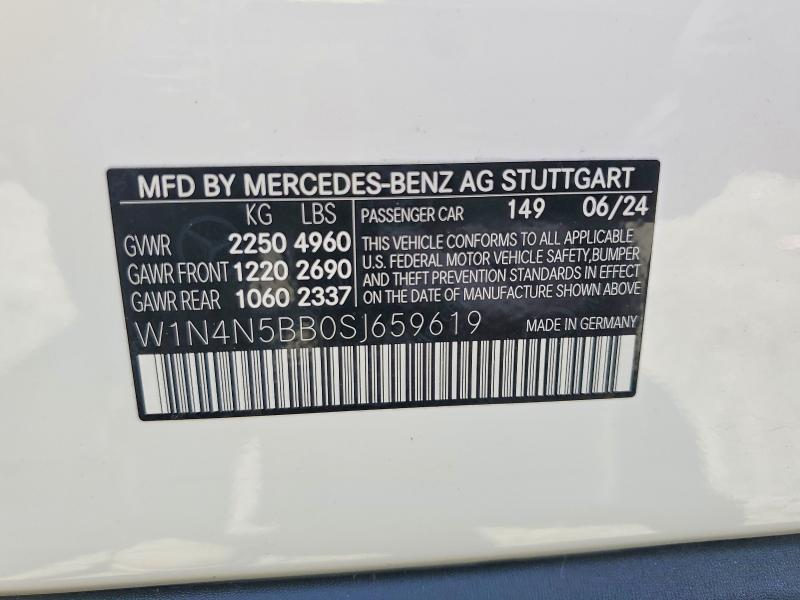 Aukcja sprzedaży 2025 Mercedes-benz Gla, vin: W1N4N5BB0SJ659619, numer aukcji: 52865446