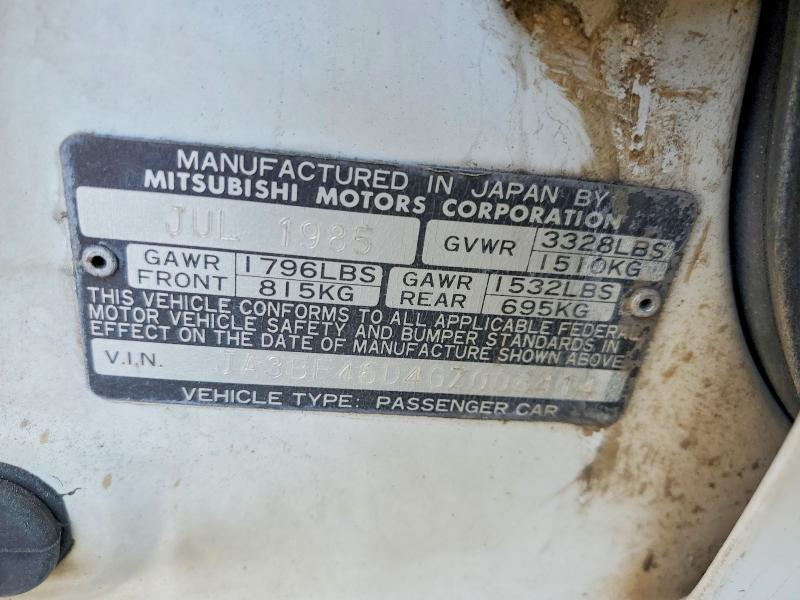 Aukcja sprzedaży 1986 Mitsubishi Tredia, vin: JA3BF46D4GZ006414, numer aukcji: 52963486