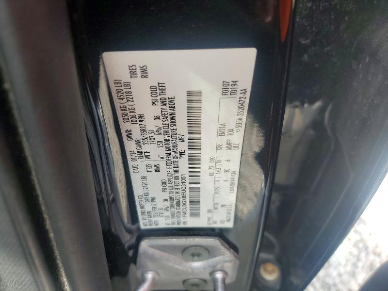 53392556 :رقم المزاد ، 1FMCU0GX8EUC31051 vin ، 2014 Ford Escape مزاد بيع