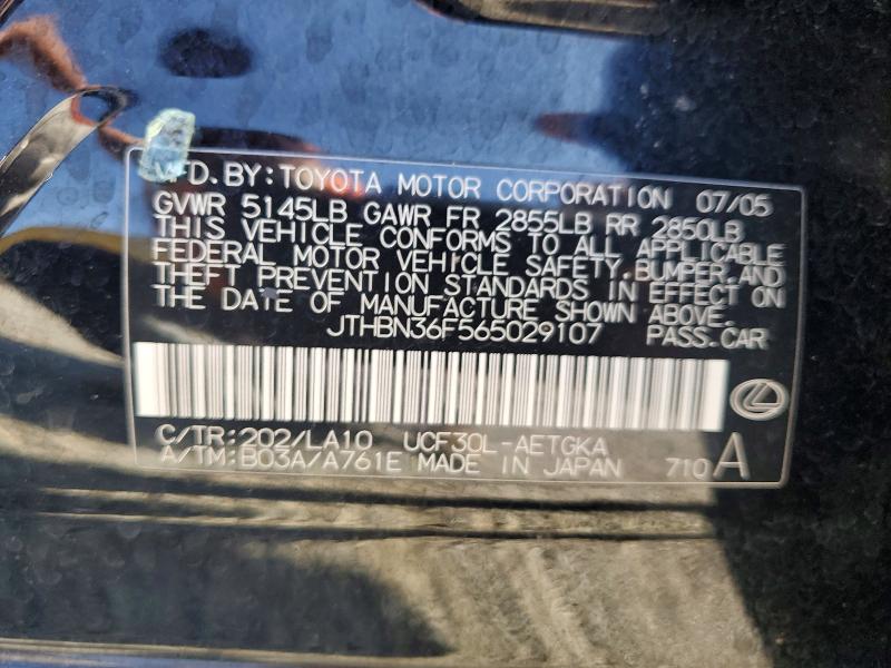 Продаж на аукціоні авто 2006 Lexus Ls, vin: JTHBN36F565029107, номер лоту: 53419656