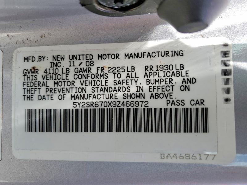 Продажа на аукционе авто 2009 Pontiac Vibe, vin: 5Y2SR670X9Z466972, номер лота: 54049536