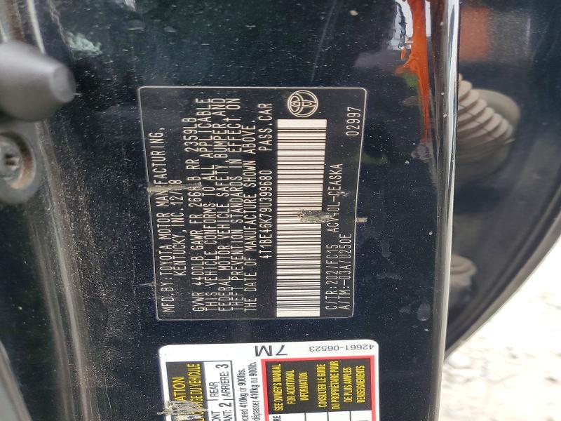 2009 Toyota Camry მანქანა იყიდება აუქციონზე, vin: 4T1BE46K79U399680, აუქციონის ნომერი: 52181976
