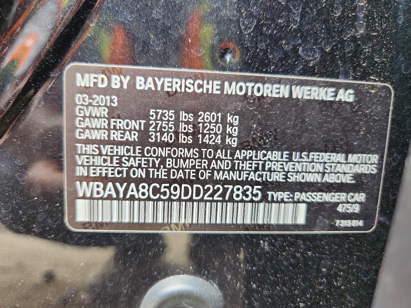 Aukcja sprzedaży 2013 Bmw 750, vin: WBAYA8C59DD227835, numer aukcji: 54591556