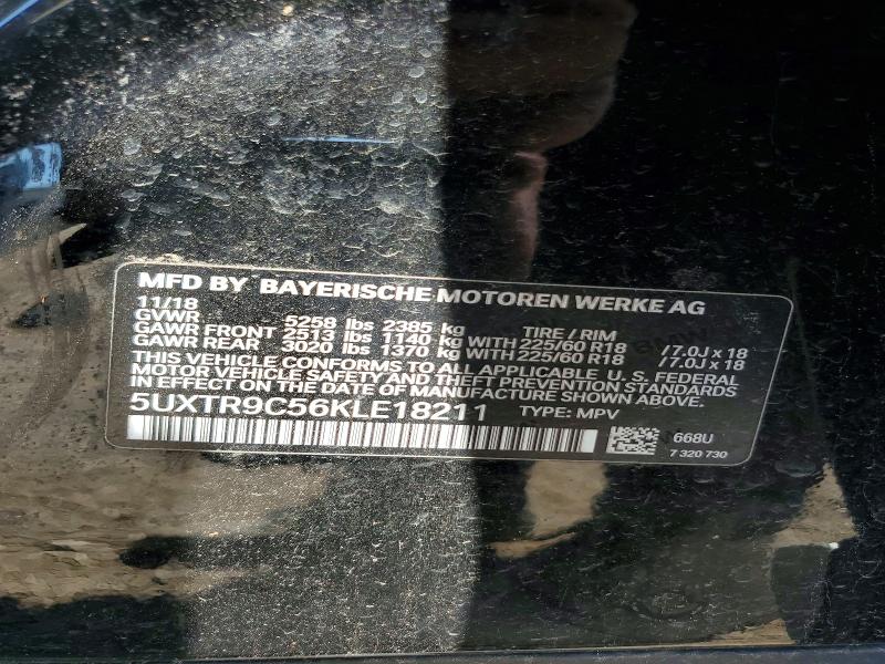 Aukcja sprzedaży 2019 Bmw X3, vin: 5UXTR9C56KLE18211, numer aukcji: 51314326