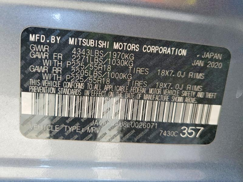 Aukcja sprzedaży 2020 Mitsubishi Outlander Sport, vin: JA4AP4AU8LU026071, numer aukcji: 55202026