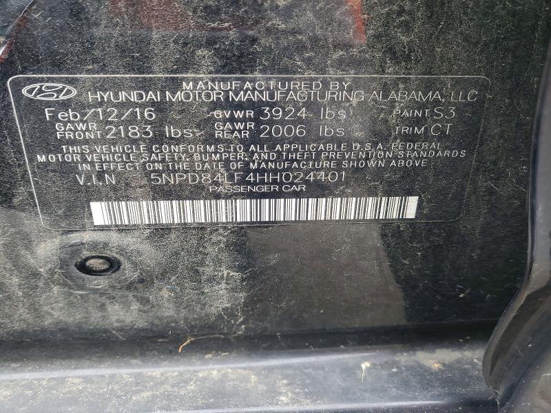 Продаж на аукціоні авто 2017 Hyundai Elantra, vin: 5NPD84LF4HH024401, номер лоту: 54263666