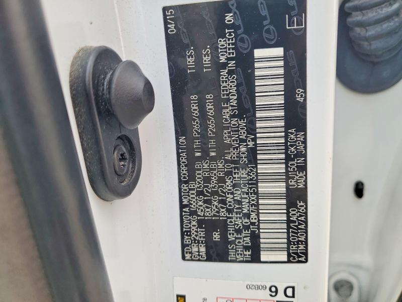 Aukcja sprzedaży 2015 Lexus Gx, vin: JTJBM7FXXF5113621, numer aukcji: 53450666