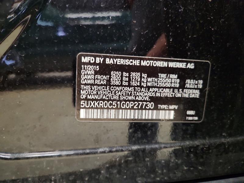 Aukcja sprzedaży 2016 Bmw X5, vin: 5UXKR0C51G0P27730, numer aukcji: 54696276
