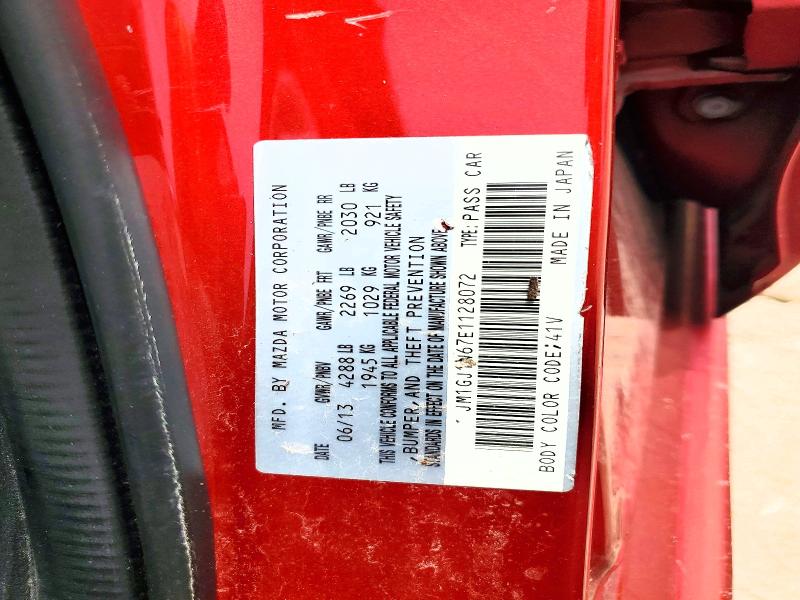 52664466 :رقم المزاد ، JM1GJ1W67E1128072 vin ، 2014 Mazda 6 مزاد بيع