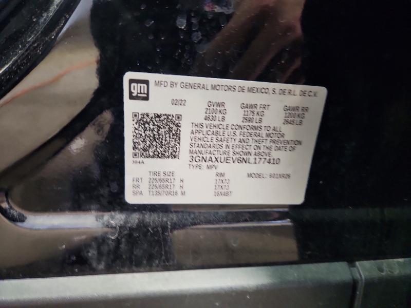 Продажа на аукционе авто 2022 Chevrolet Equinox, vin: 3GNAXUEV6NL177410, номер лота: 53734656