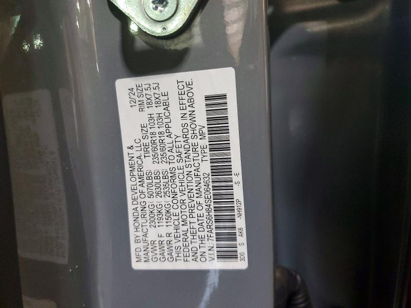 2025 Honda Cr-v მანქანა იყიდება აუქციონზე, vin: 7FARS6H84SE064632, აუქციონის ნომერი: 53276656