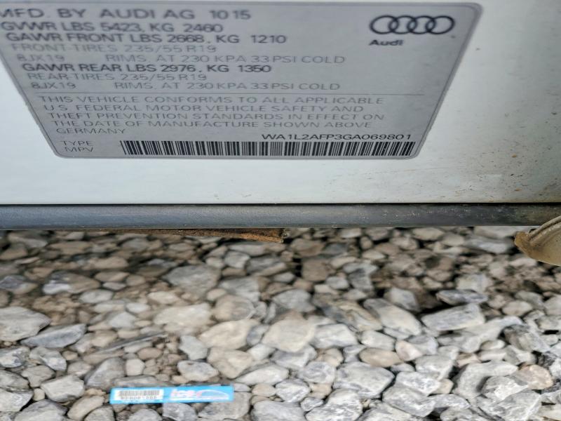 52851956 :رقم المزاد ، WA1L2AFP3GA069801 vin ، 2016 Audi Q5 مزاد بيع