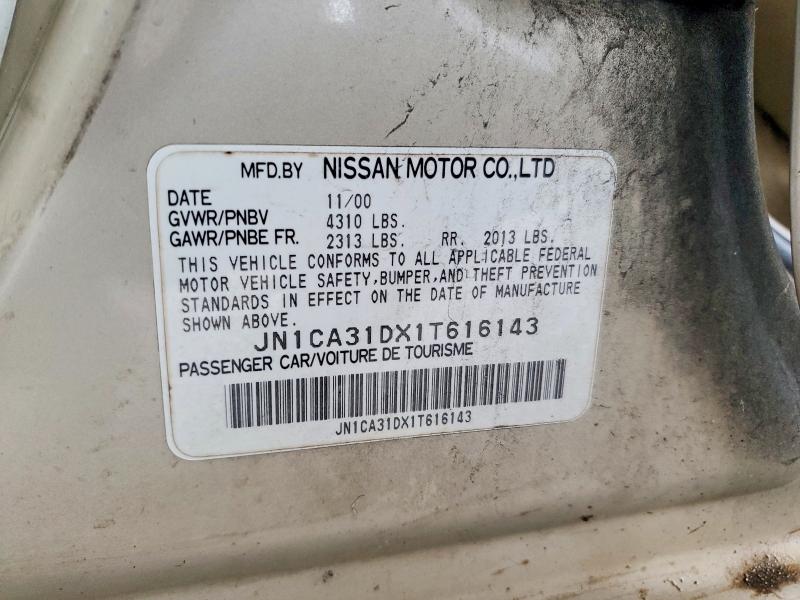 54948346 :رقم المزاد ، JN1CA31DX1T616143 vin ، 2001 Nissan Maxima مزاد بيع