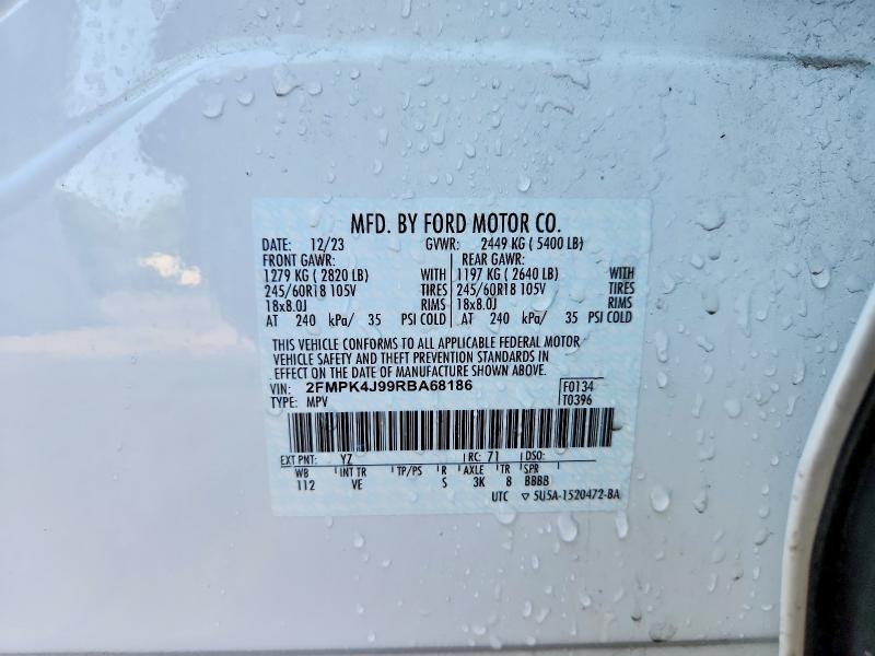 Продажа на аукционе авто 2024 Ford Edge, vin: 2FMPK4J99RBA68186, номер лота: 53059706