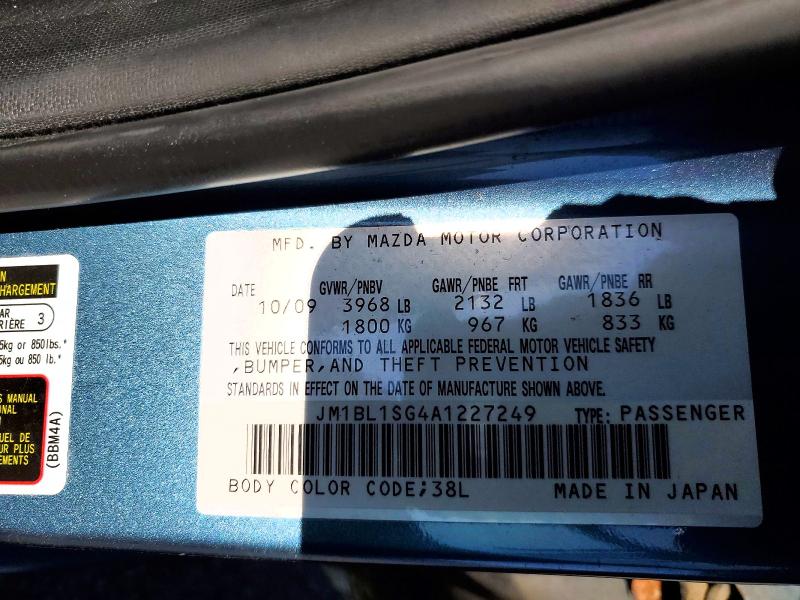 Продаж на аукціоні авто 2010 Mazda 3, vin: JM1BL1SG4A1227249, номер лоту: 52343436