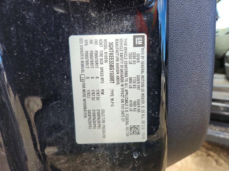 52168096 :رقم المزاد ، 3GNTKEE35BG190987 vin ، 2011 Chevrolet Avalanche مزاد بيع