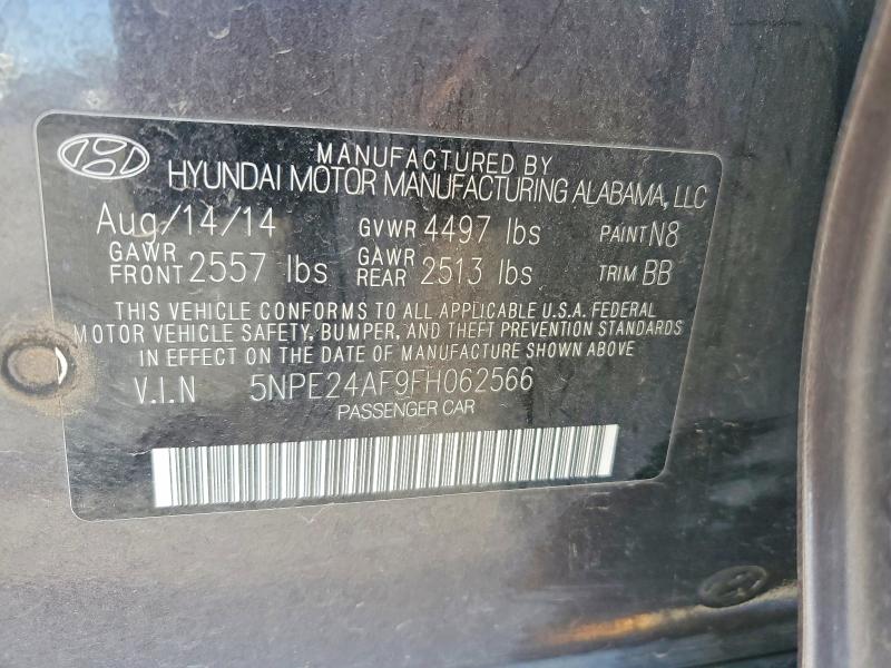Продаж на аукціоні авто 2015 Hyundai Sonata, vin: 5NPE24AF9FH062566, номер лоту: 52458116