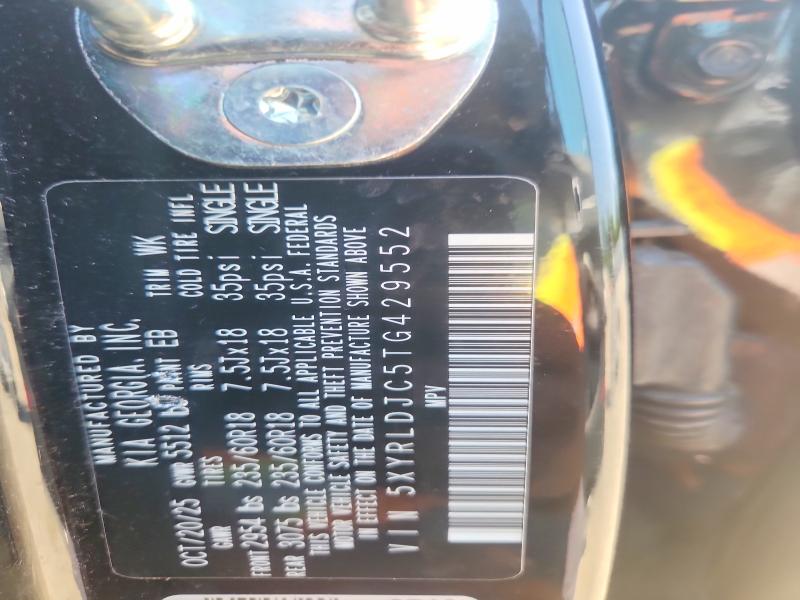 Продаж на аукціоні авто 2026 Kia Sorento, vin: 5XYRLDJC5TG429552, номер лоту: 54809216