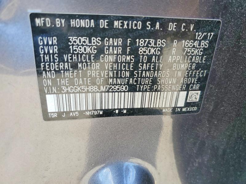 Продажа на аукционе авто 2018 Honda Fit, vin: 3HGGK5H88JM729590, номер лота: 54908496
