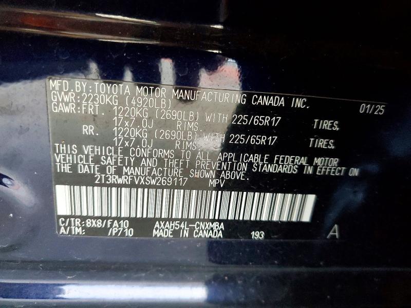 Продажа на аукционе авто 2025 Toyota Rav4 Hybrid, vin: 2T3RWRFVXSW269117, номер лота: 54791926