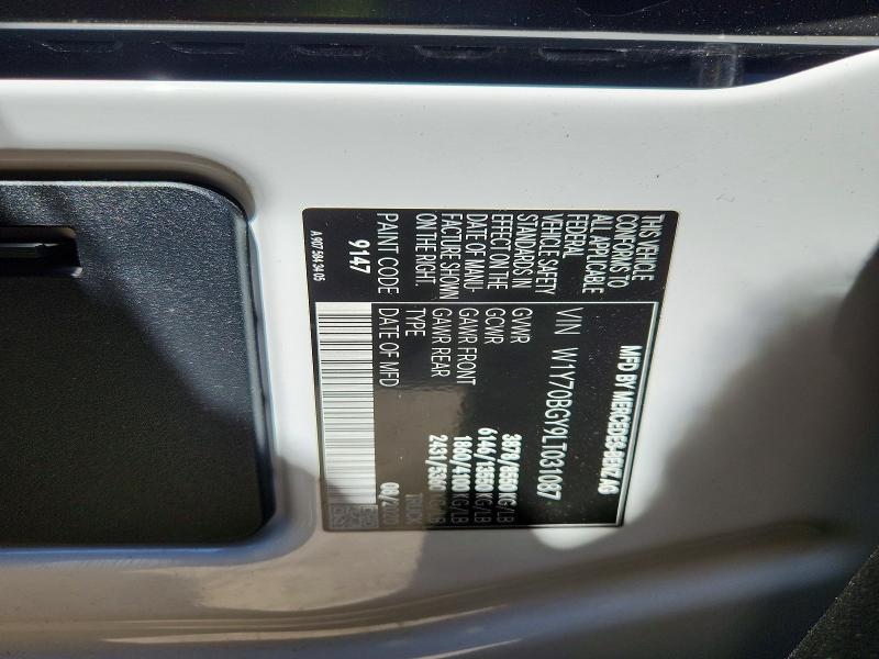 50760966 :رقم المزاد ، W1Y70BGY9LT031087 vin ، 2020 Mercedes Benz Sprinter مزاد بيع