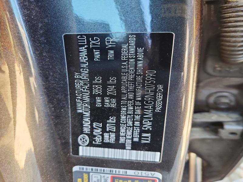 Aukcja sprzedaży 2022 Hyundai Elantra, vin: 5NPLM4AG9NH075990, numer aukcji: 53053956