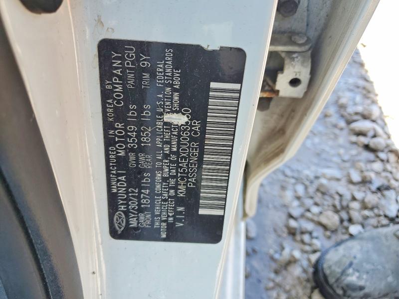 52541546 :رقم المزاد ، KMHCT5AEXDU063550 vin ، 2013 Hyundai Accent مزاد بيع