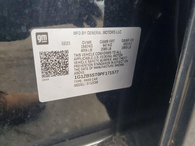 Продаж на аукціоні авто 2023 Chevrolet Malibu, vin: 1G1ZB5ST0PF171577, номер лоту: 55159496