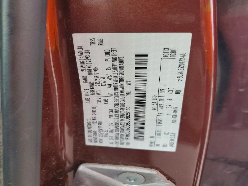 2018 Ford Escape მანქანა იყიდება აუქციონზე, vin: 1FMCU9GD5JUB25130, აუქციონის ნომერი: 53213346
