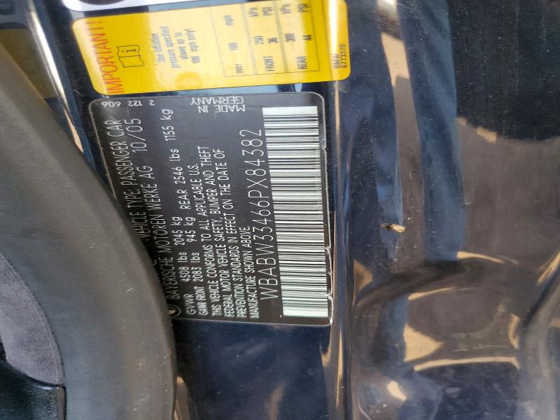 51915336 :رقم المزاد ، WBABW33466PX84382 vin ، 2006 Bmw 325 مزاد بيع