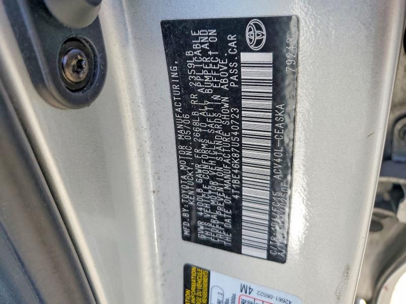 Продажа на аукционе авто 2007 Toyota Camry, vin: 4T1BE46K87U540723, номер лота: 53026626
