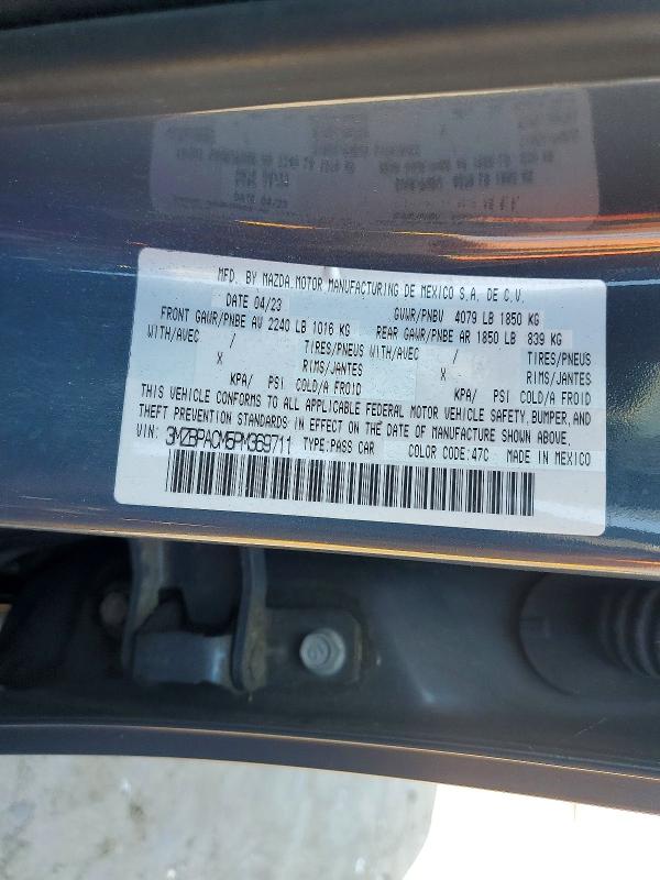 Aukcja sprzedaży 2023 Mazda 3, vin: 3MZBPACM5PM369711, numer aukcji: 53869856