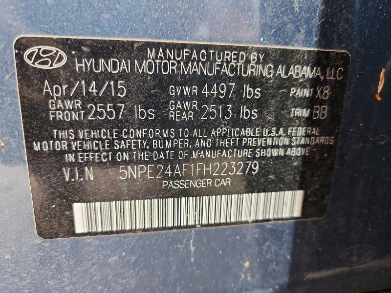 Продаж на аукціоні авто 2015 Hyundai Sonata, vin: 5NPE24AF1FH223279, номер лоту: 53371186