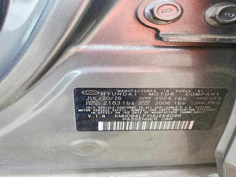 Aukcja sprzedaży 2017 Hyundai Elantra, vin: KMHD84LFXHU264098, numer aukcji: 53228226
