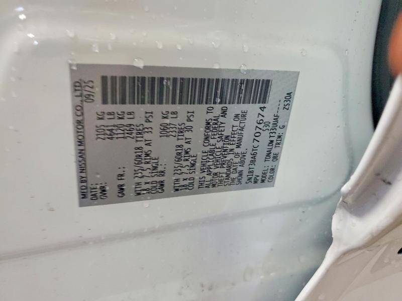 Продаж на аукціоні авто 2026 Nissan Rogue, vin: 5N1BT3BA6TC707674, номер лоту: 54410556