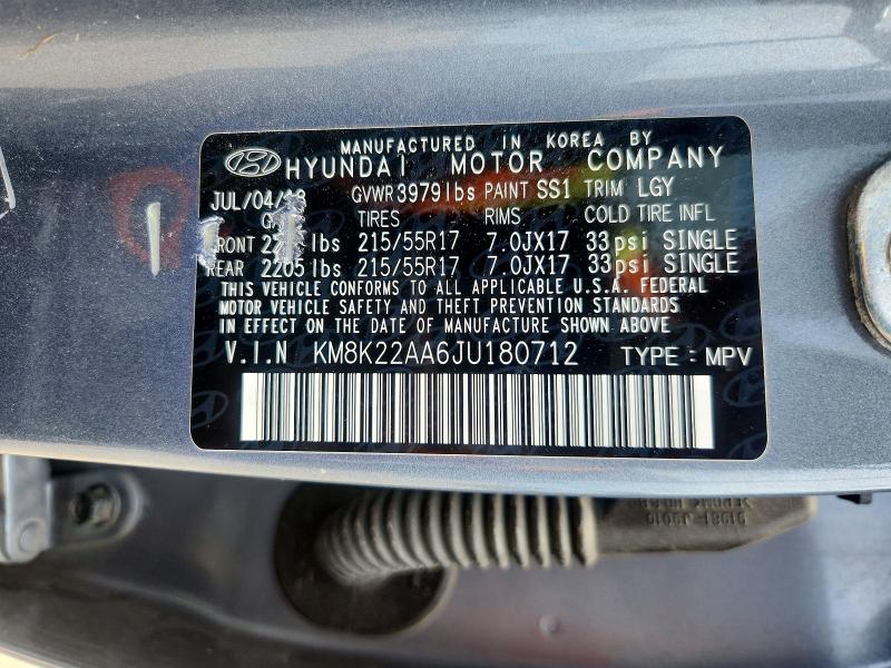 Продажа на аукционе авто 2018 Hyundai Kona, vin: KM8K22AA6JU180712, номер лота: 55056466