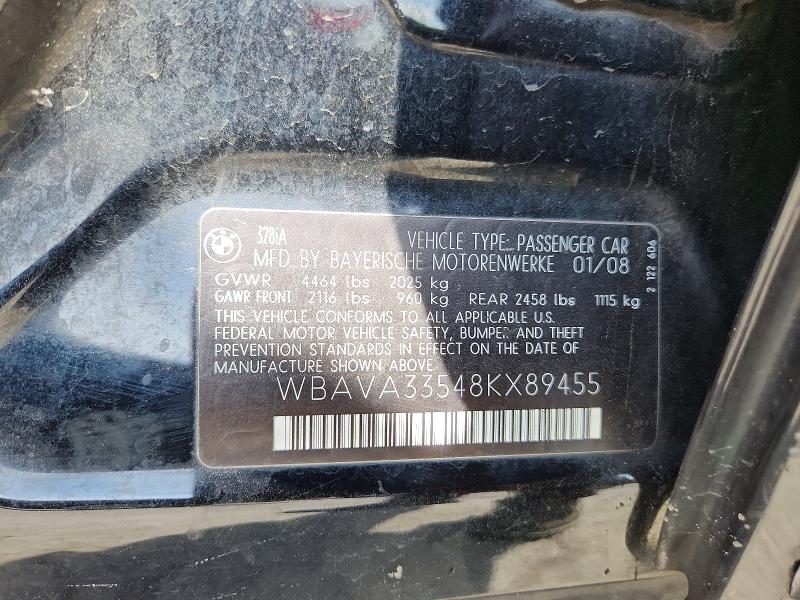 Продажа на аукционе авто 2008 Bmw 328, vin: WBAVA33548KX89455, номер лота: 55226536